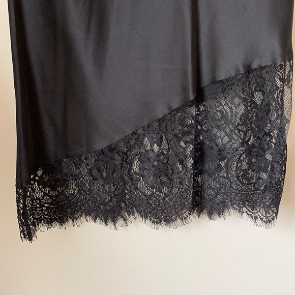 GENERATION LOVE Emerson Black Silk Lace Skirt M - Picture 4 of 11